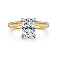Gabriel & Co 9x6 Engagement Ring 14K Gold Classic ER15972O6M44JJ