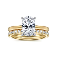 Gabriel & Co 9x6 Engagement Ring 14K Gold Classic ER15972O6M44JJ