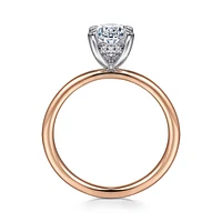 Gabriel & Co 9x6 Engagement Ring 14K Two-Tone Gold Classic ER15972O6T44JJ