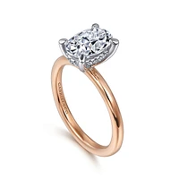 Gabriel & Co 9x6 Engagement Ring 14K Two-Tone Gold Classic ER15972O6T44JJ