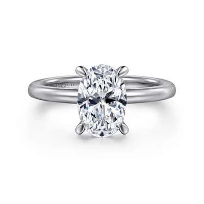 Gabriel & Co 9x6 Engagement Ring 14K White Gold Classic ER15972O6W44JJ