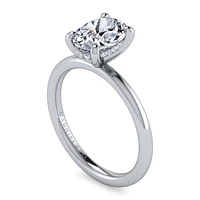 Gabriel & Co 9x6 Engagement Ring 14K White Gold Classic ER15972O6W44JJ