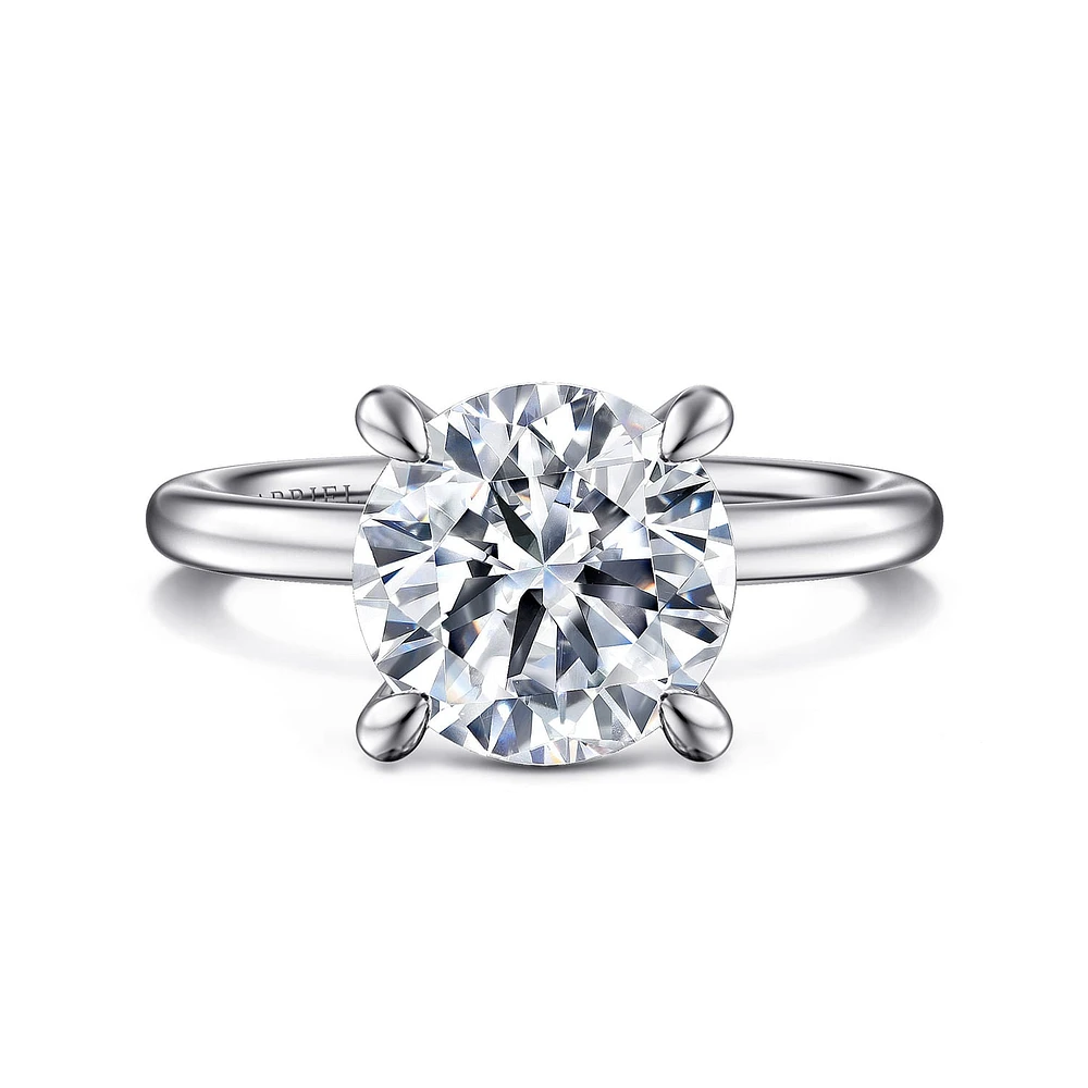 Gabriel & Co 9 Engagement Ring 14K White Gold Classic ER15972R12W44JJ