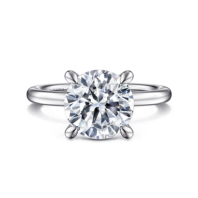 Gabriel & Co 9 Engagement Ring 14K White Gold Classic ER15972R12W44JJ