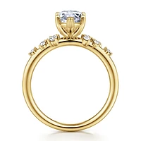 Gabriel & Co 12X6 Engagement Ring 14K Yellow Gold Starlight ER15973M6Y44JJ
