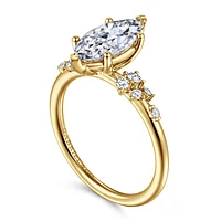 Gabriel & Co 12X6 Engagement Ring 14K Yellow Gold Starlight ER15973M6Y44JJ