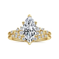 Gabriel & Co 12X6 Engagement Ring 14K Yellow Gold Starlight ER15973M6Y44JJ