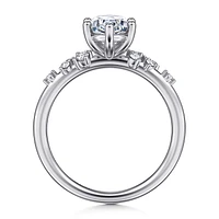Gabriel & Co 9X6 Engagement Ring 14K White Gold Starlight ER15973O6W44JJ