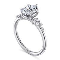 Gabriel & Co 9X6 Engagement Ring 14K White Gold Starlight ER15973O6W44JJ