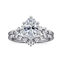 Gabriel & Co 9X6 Engagement Ring 14K White Gold Starlight ER15973O6W44JJ