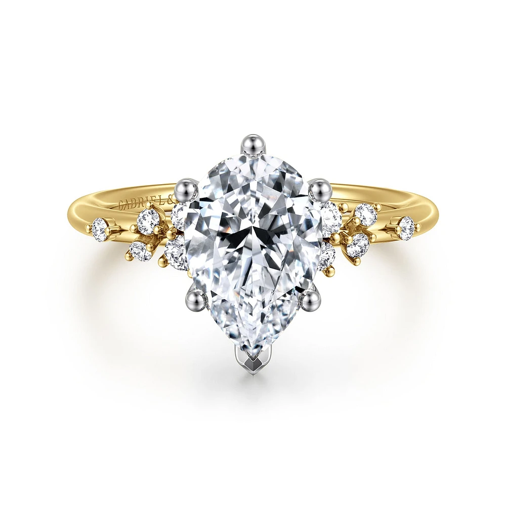 Gabriel & Co 10.5X7 Engagement Ring 14K Gold Starlight ER15973P8M44JJ