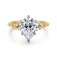 Gabriel & Co 10.5X7 Engagement Ring 14K Gold Starlight ER15973P8M44JJ