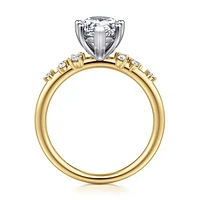 Gabriel & Co 10.5X7 Engagement Ring 14K Gold Starlight ER15973P8M44JJ