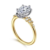 Gabriel & Co 10.5X7 Engagement Ring 14K Gold Starlight ER15973P8M44JJ
