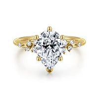 Gabriel & Co 10.5X7 Engagement Ring 14K Yellow Gold Starlight ER15973P8Y44JJ