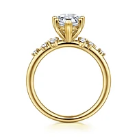 Gabriel & Co 10.5X7 Engagement Ring 14K Yellow Gold Starlight ER15973P8Y44JJ