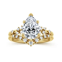 Gabriel & Co 10.5X7 Engagement Ring 14K Yellow Gold Starlight ER15973P8Y44JJ