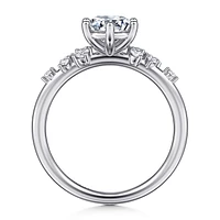 Gabriel & Co 6.5 Engagement Ring 14K White Gold Starlight ER15973R4W44JJ