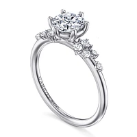 Gabriel & Co 6.5 Engagement Ring 14K White Gold Starlight ER15973R4W44JJ