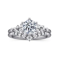 Gabriel & Co 6.5 Engagement Ring 14K White Gold Starlight ER15973R4W44JJ
