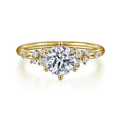 Gabriel & Co 6.5 Engagement Ring 14K Yellow Gold Starlight ER15973R4Y44JJ