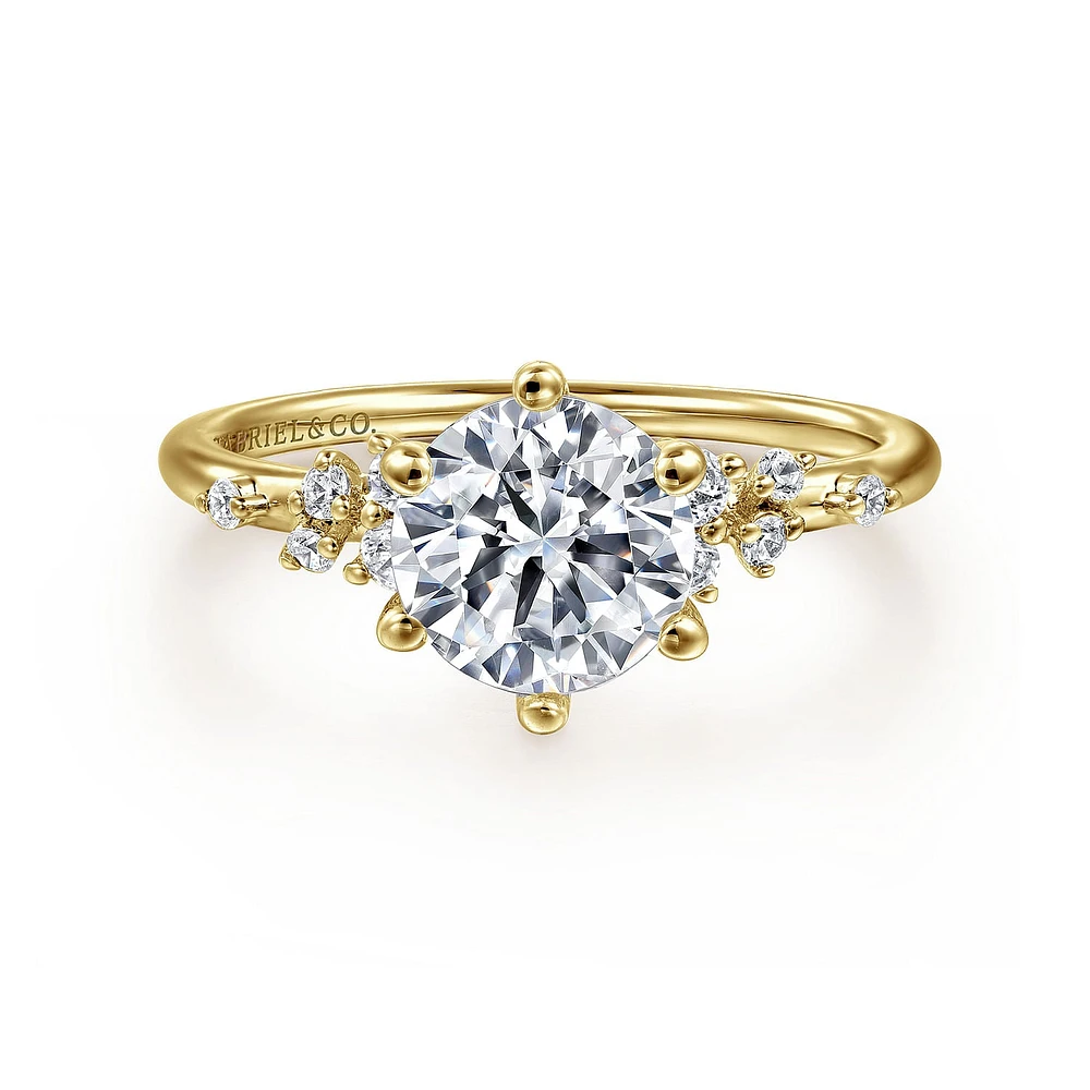 Gabriel & Co 7.4 Engagement Ring 14K Yellow Gold Starlight ER15973R6Y44JJ