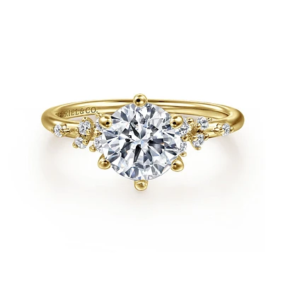 Gabriel & Co 7.4 Engagement Ring 14K Yellow Gold Starlight ER15973R6Y44JJ