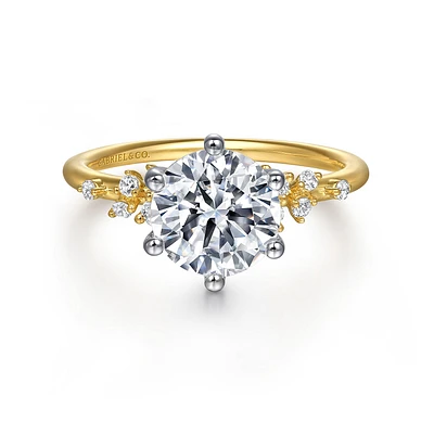 Gabriel & Co 8 Engagement Ring 14K Gold Starlight ER15973R8M44JJ
