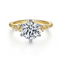 Gabriel & Co 8 Engagement Ring 14K Gold Starlight ER15973R8M44JJ