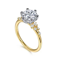 Gabriel & Co 8 Engagement Ring 14K Gold Starlight ER15973R8M44JJ