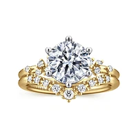 Gabriel & Co 8 Engagement Ring 14K Gold Starlight ER15973R8M44JJ