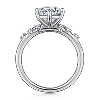 Gabriel & Co 8 Engagement Ring 14K White Gold Starlight ER15973R8W44JJ