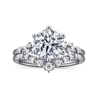 Gabriel & Co 8 Engagement Ring 14K White Gold Starlight ER15973R8W44JJ