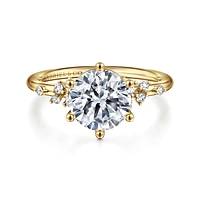 Gabriel & Co 8 Engagement Ring 14K Yellow Gold Starlight ER15973R8Y44JJ