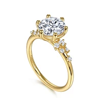 Gabriel & Co 8 Engagement Ring 14K Yellow Gold Starlight ER15973R8Y44JJ