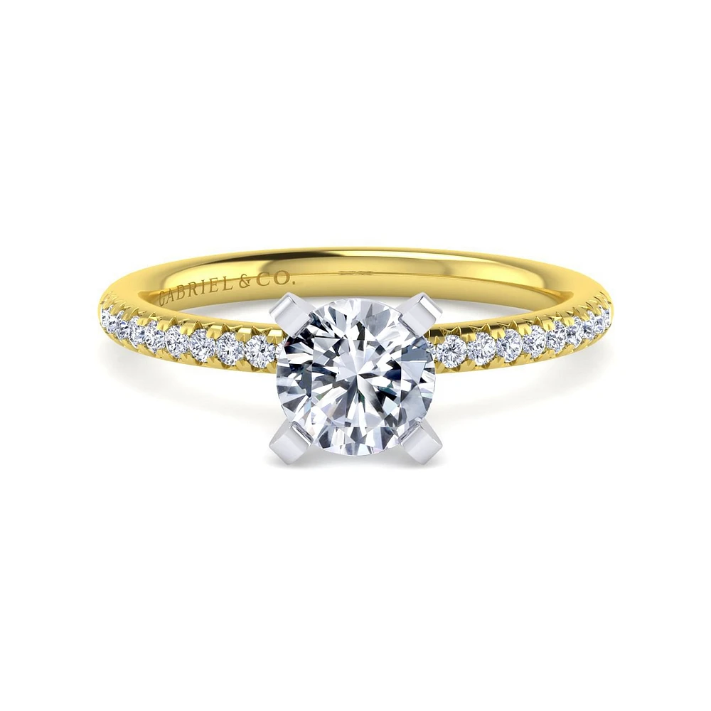 Gabriel & Co 6.5 Engagement Ring 14K Gold Classic ER16055R4M44JJ