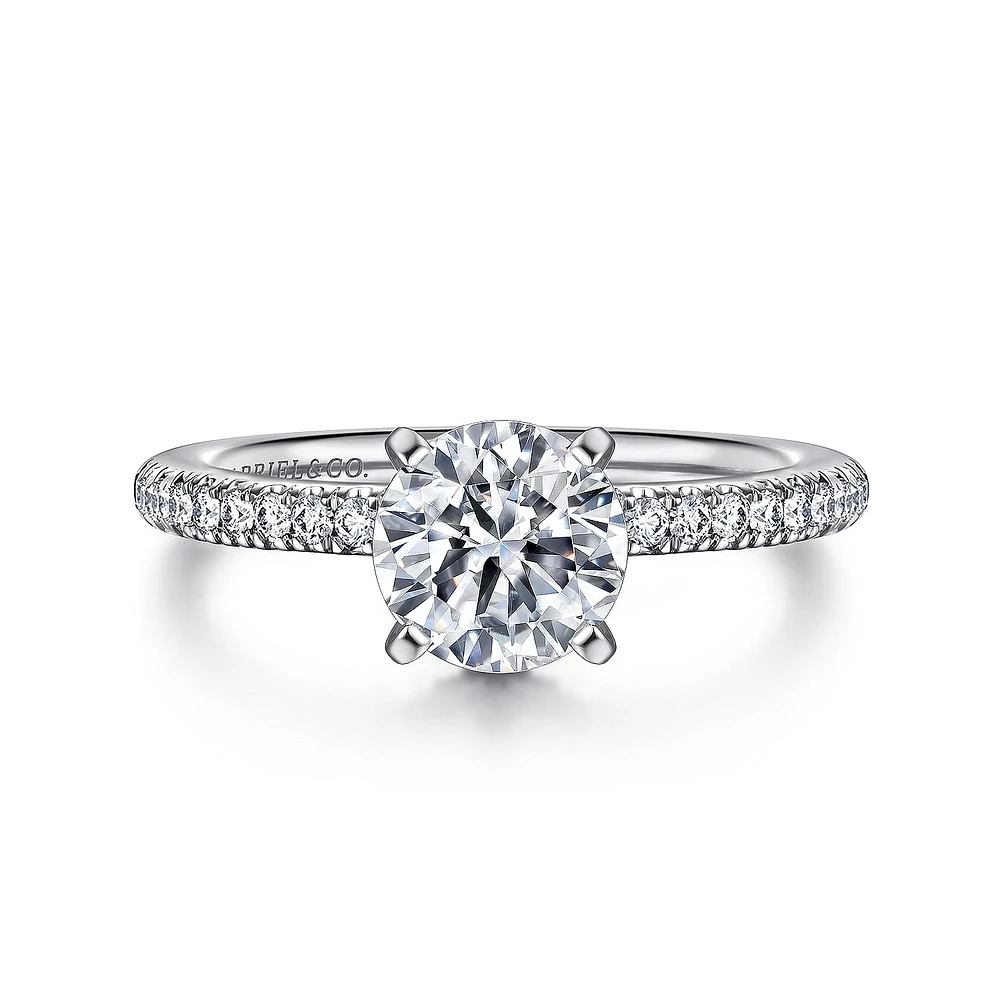 Gabriel & Co 6.5 Engagement Ring 14K White Gold Classic ER16055R4W44JJ
