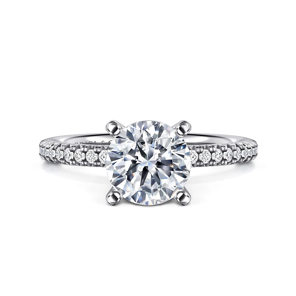 Gabriel & Co 7.4 Engagement Ring 14K White Gold Classic ER16055R6W44JJ
