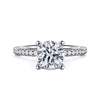 Gabriel & Co 7.4 Engagement Ring 14K White Gold Classic ER16055R6W44JJ