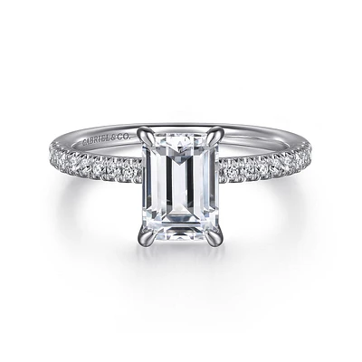 Gabriel & Co 8.5X6.0 Engagement Ring 14K White Gold Classic ER16058E8W44JJ