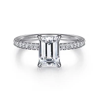 Gabriel & Co 8.5X6.0 Engagement Ring 14K White Gold Classic ER16058E8W44JJ