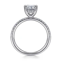 Gabriel & Co 8.5X6.0 Engagement Ring 14K White Gold Classic ER16058E8W44JJ