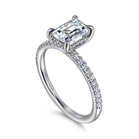 Gabriel & Co 8.5X6.0 Engagement Ring 14K White Gold Classic ER16058E8W44JJ