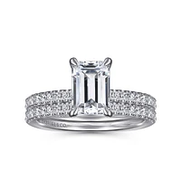 Gabriel & Co 8.5X6.0 Engagement Ring 14K White Gold Classic ER16058E8W44JJ