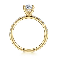 Gabriel & Co 9.0X6.0 Engagement Ring 14K Yellow Gold Classic ER16058O6Y44JJ