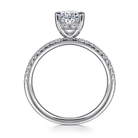 Gabriel & Co 10.5X7.0 Engagement Ring 14K White Gold Classic ER16058O8W44JJ