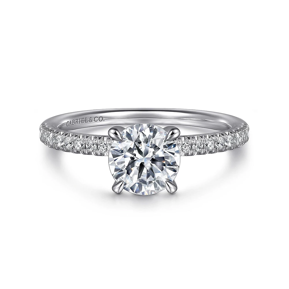 Gabriel & Co 6.5 Engagement Ring 14K White Gold Classic ER16058R4W44JJ