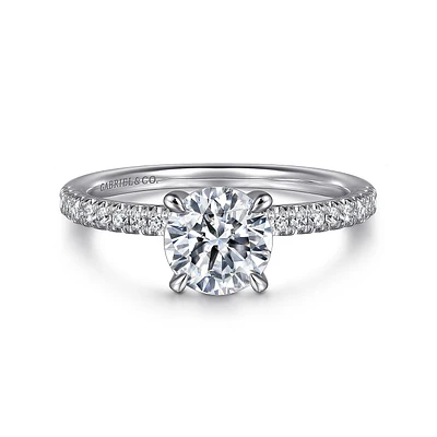 Gabriel & Co 6.5 Engagement Ring 14K White Gold Classic ER16058R4W44JJ