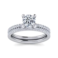 Gabriel & Co 6.5 Engagement Ring 14K White Gold Classic ER16058R4W44JJ