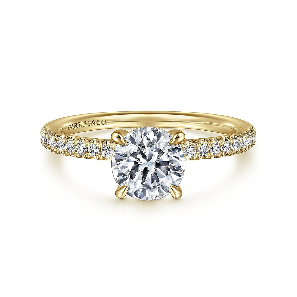 Gabriel & Co 6.5 Engagement Ring 14K Yellow Gold Classic ER16058R4Y44JJ